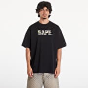 A BATHING APE Rhinestone Logo Relaxed Fit Short Sleeve Tee Black