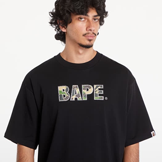T-shirts A BATHING APE Rhinestone Logo Relaxed Fit Short Sleeve