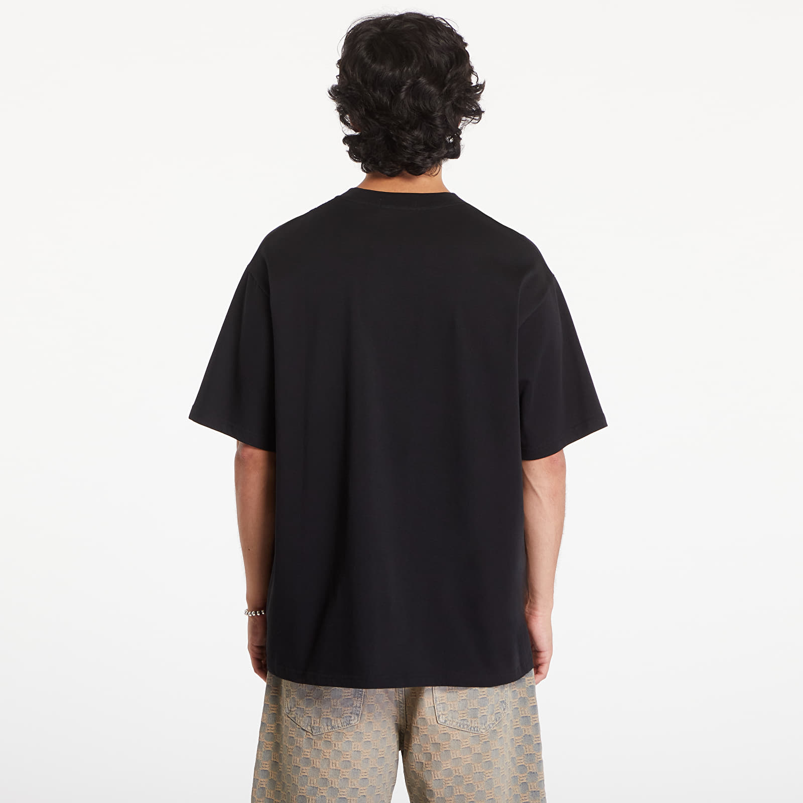 T-paidat A BATHING APE Rhinestone Logo Relaxed Fit Short Sleeve Tee Black