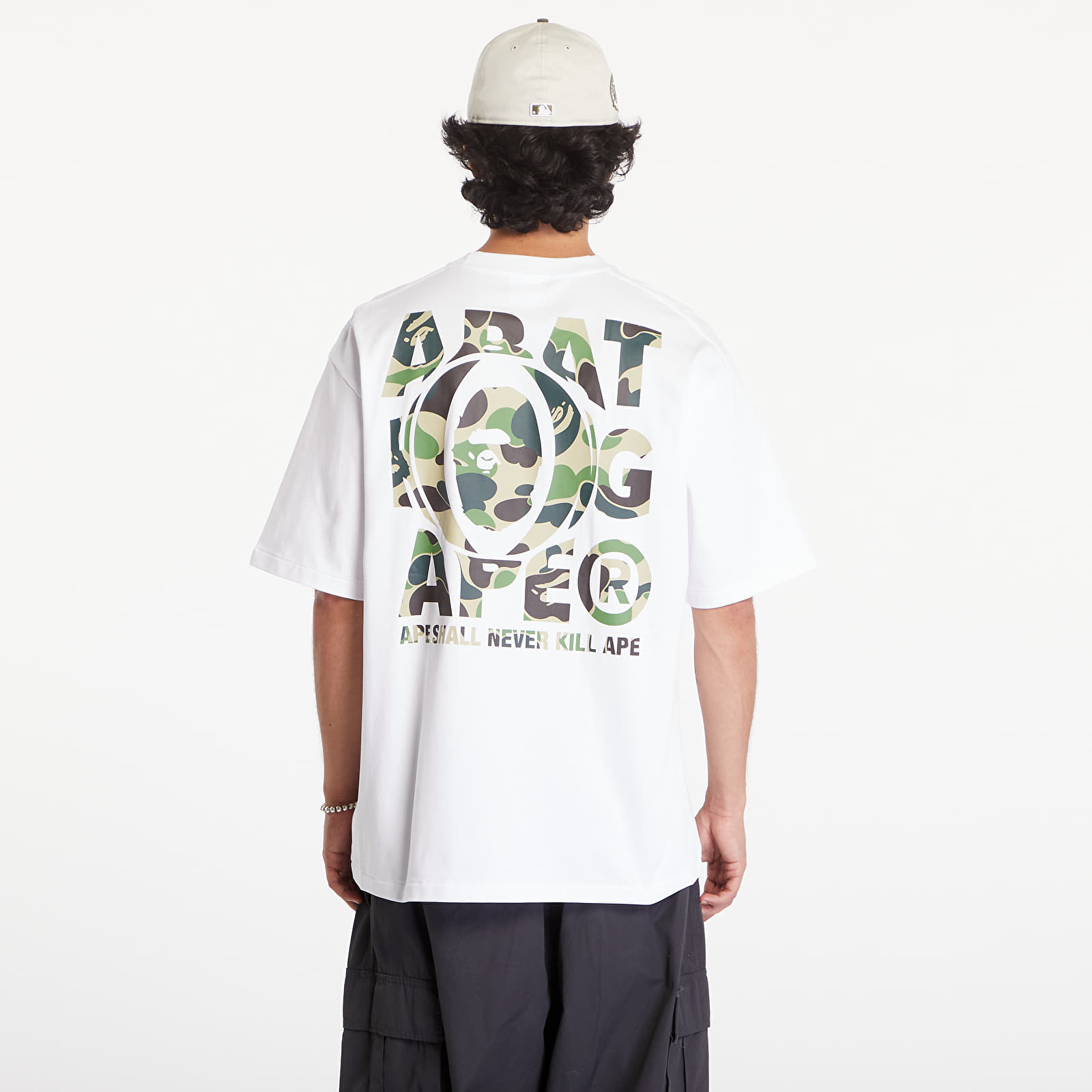 Tričká A BATHING APE Abc Camo Ape Head Relaxed Fit Short Sleeve Tee White