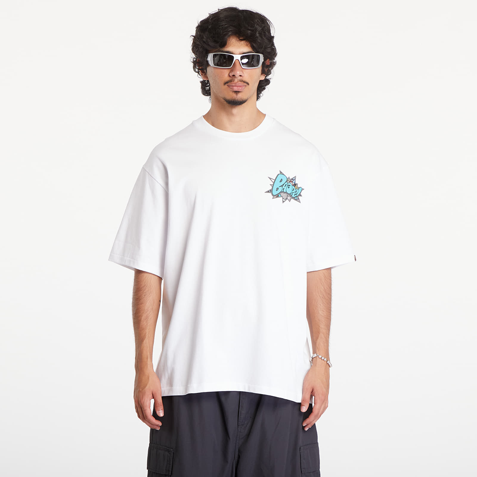 Koszulki A BATHING APE Graffiti Bape Relaxed Fit Short Sleeve Tee White