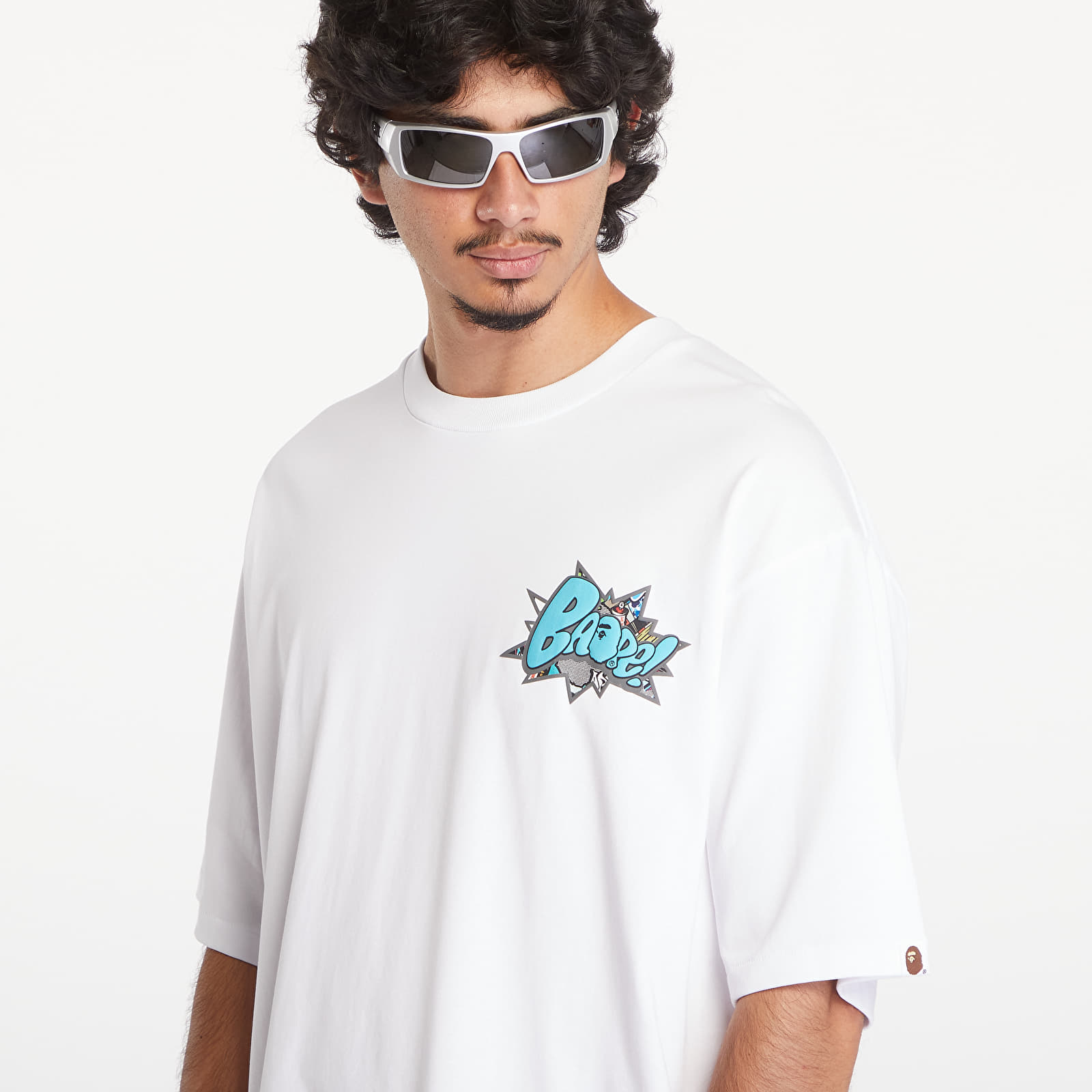 Koszulki A BATHING APE Graffiti Bape Relaxed Fit Short Sleeve Tee White
