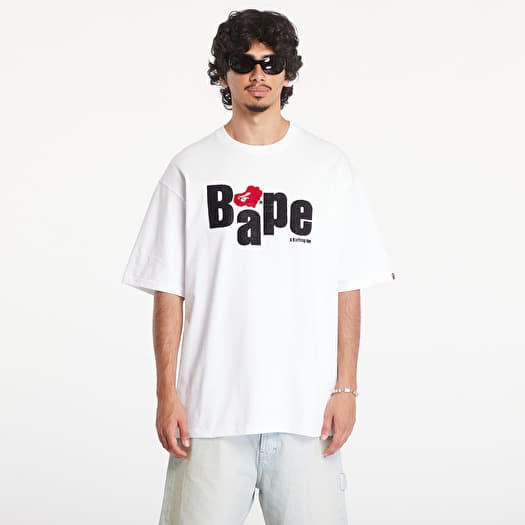 T-shirt A BATHING APE Heart Ape Head Relaxed Fit Short Sleeve Tee White