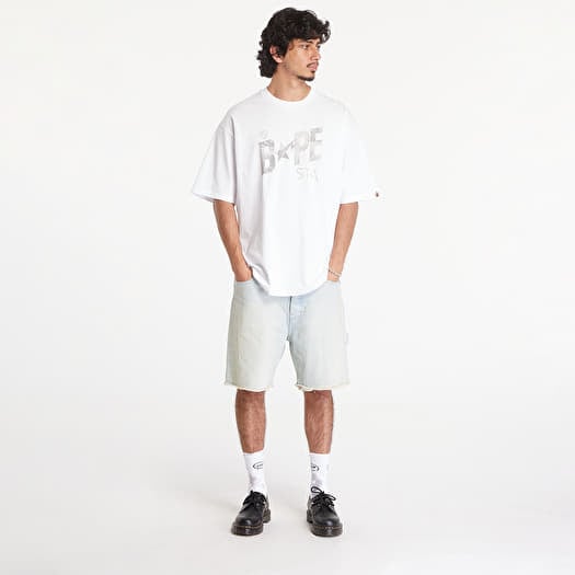 T Shirts A BATHING APE Floral Solid Camo Bape Sta Logo Relaxed Fit Short Sleeve Tee White Footshop