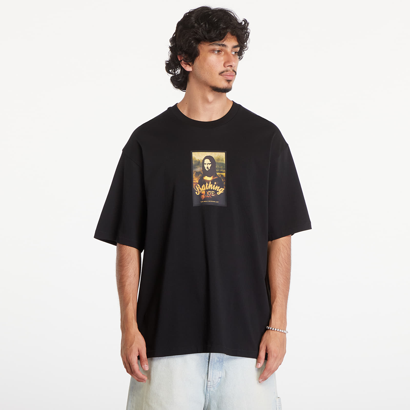 A BATHING APE｜SHORT-SLEEVED ROUND NECK T-SHIRTS (Art Pr T-shirts A BATHING APE Art Print Relaxed Fit Short Sleeve