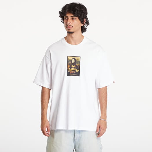 T-shirt A BATHING APE Art Print Relaxed Fit Short Sleeve Tee White