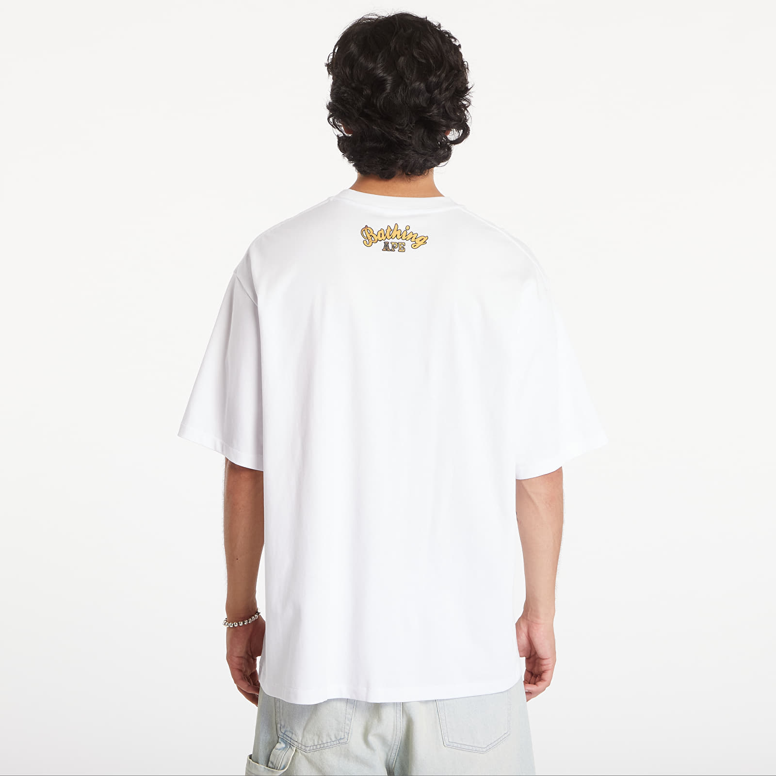T-Shirts A BATHING APE Art Print Relaxed Fit Short Sleeve Tee White