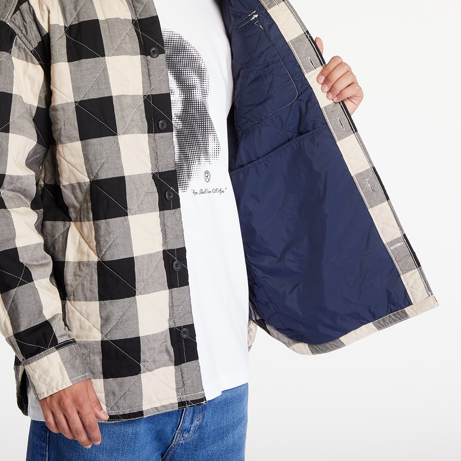 Giacche Tommy Jeans Lined Check Overshirt Black