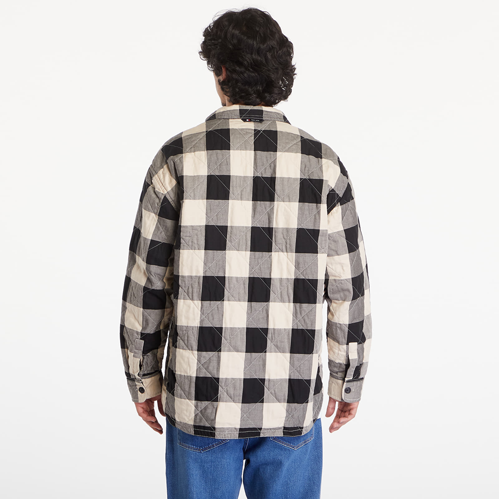 Giacche Tommy Jeans Lined Check Overshirt Black