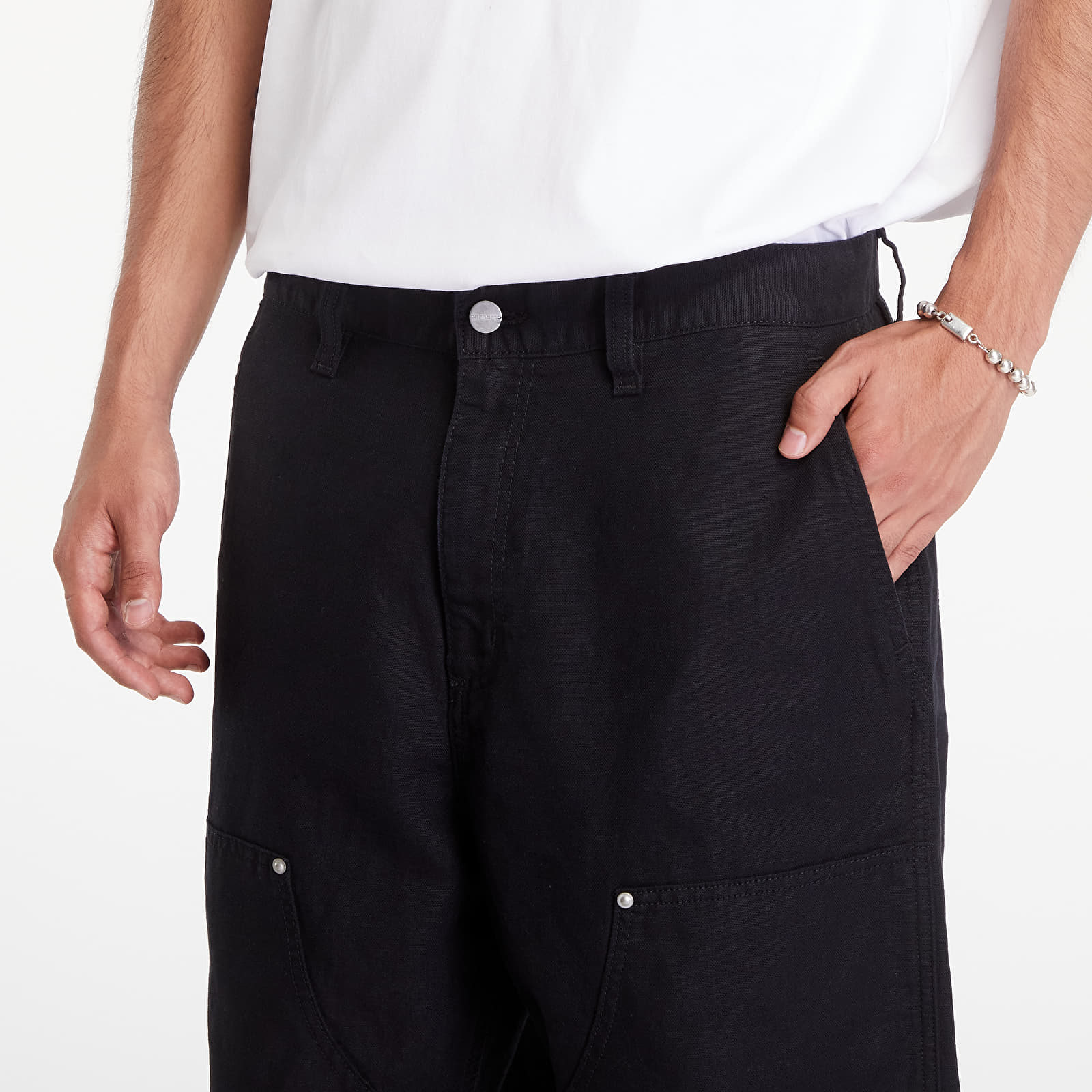 Byxor för män Carhartt WIP Walter Double Knee Pant Black Rinsed