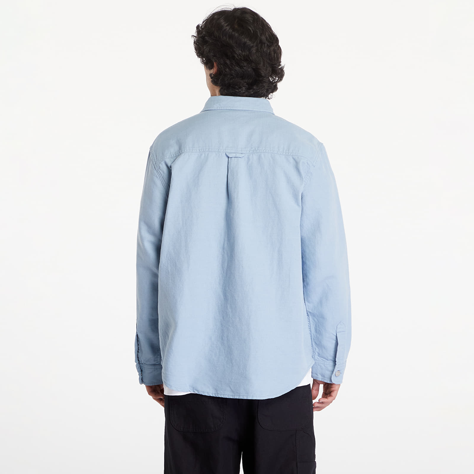 Pánské bundy Carhartt WIP Walter Shirt Jacket UNISEX Misty Sky Rinsed