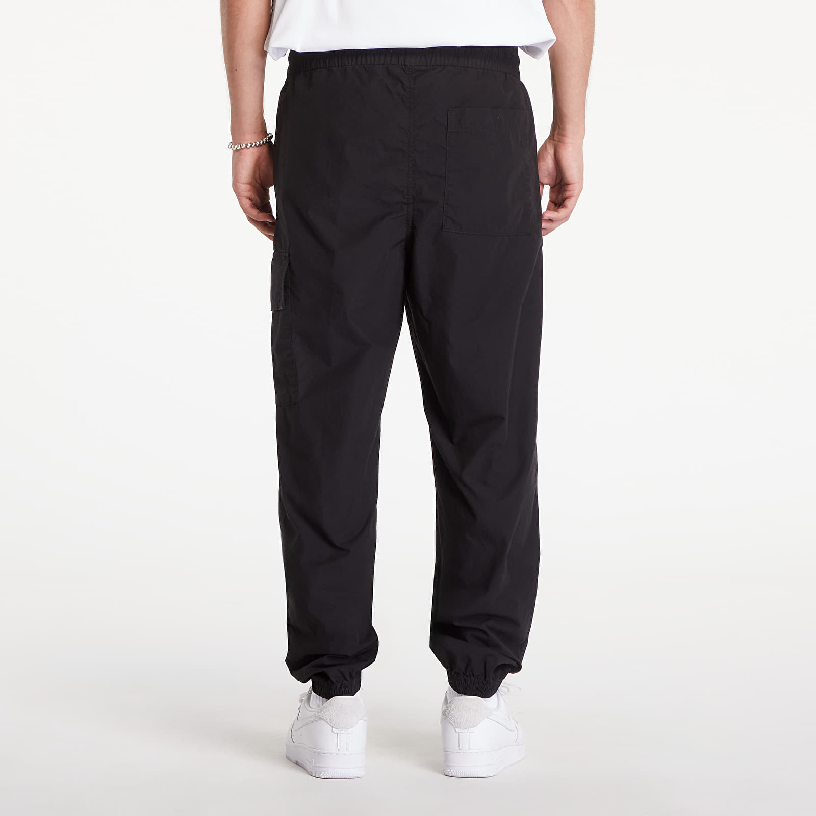 Džíny a kalhoty Calvin Klein Jeans Cotton Poplin Utility Pants Black