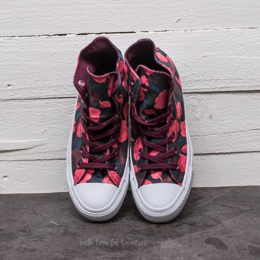 Women s shoes Converse Chuck Taylor All Star Hi Dark Sangria Pink White Footshop