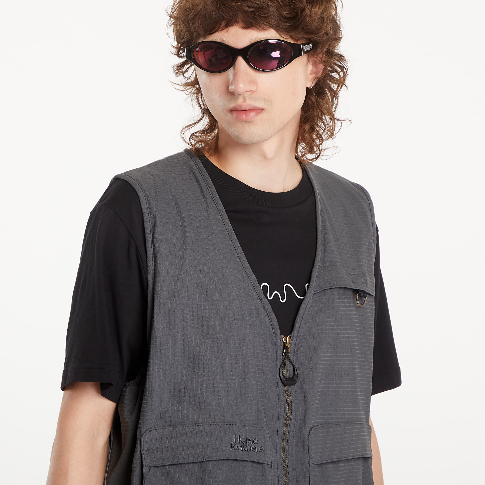 Men's vests Horsefeathers Cree Vest UNISEX Charcoal