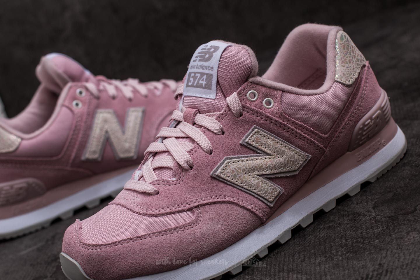 Damesko New Balance 574 Pink/ Grey/ White