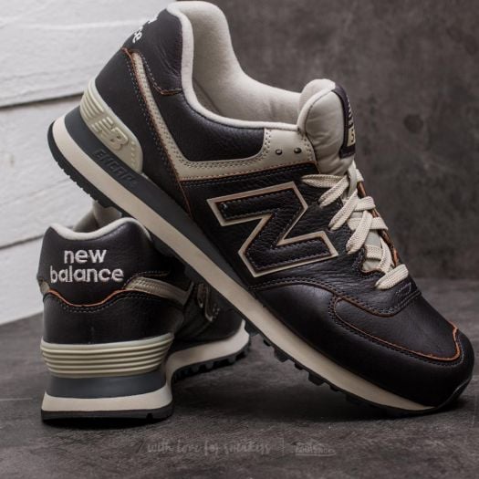 New balance 574 dark brown sales