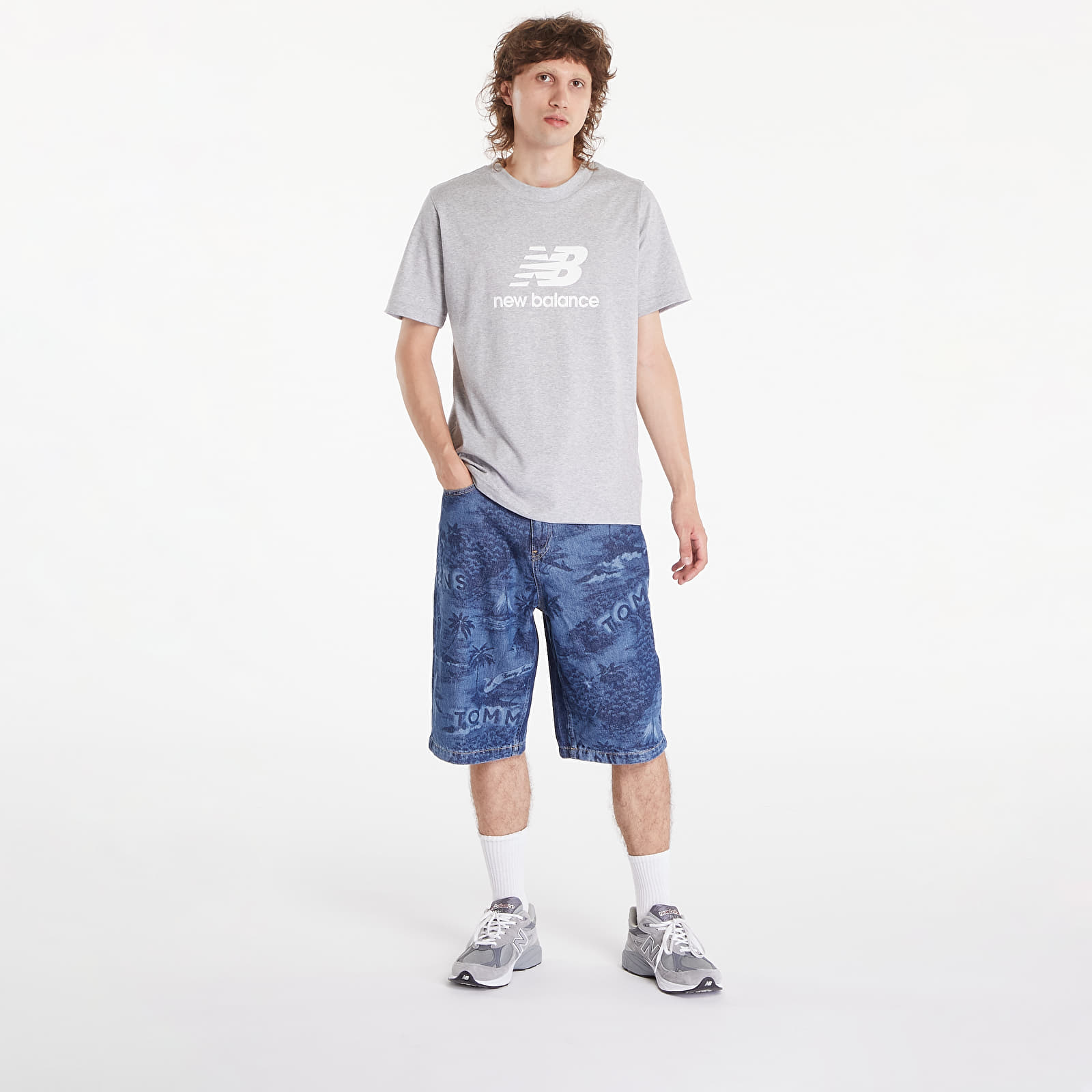 T-shirty męskie New Balance Sport Essentials Logo T-Shirt Athletic Grey
