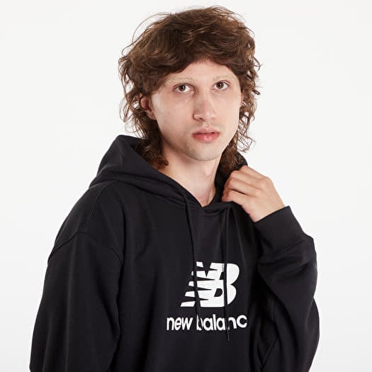Men s hoodies New Balance Sport Essentials French Terry Logo Hoodie Black Footshop