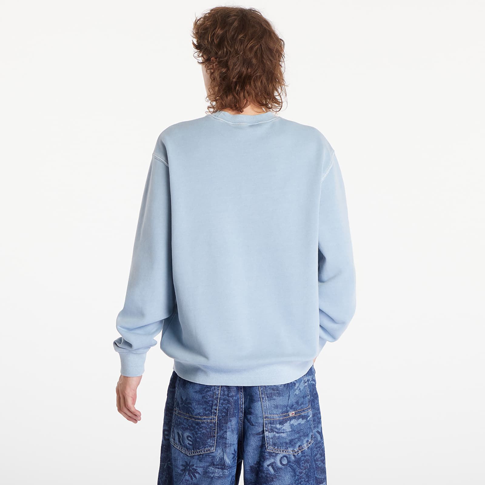 Bluzy Carhartt WIP Duster Script Sweatshirt UNISEX Misty Sky Garment Dyed