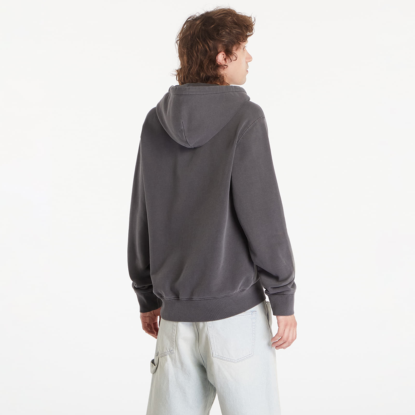 Kapucnis pulóverek és pulcsik Carhartt WIP Hooded Duster Script Jacket UNISEX Black Garment Dyed