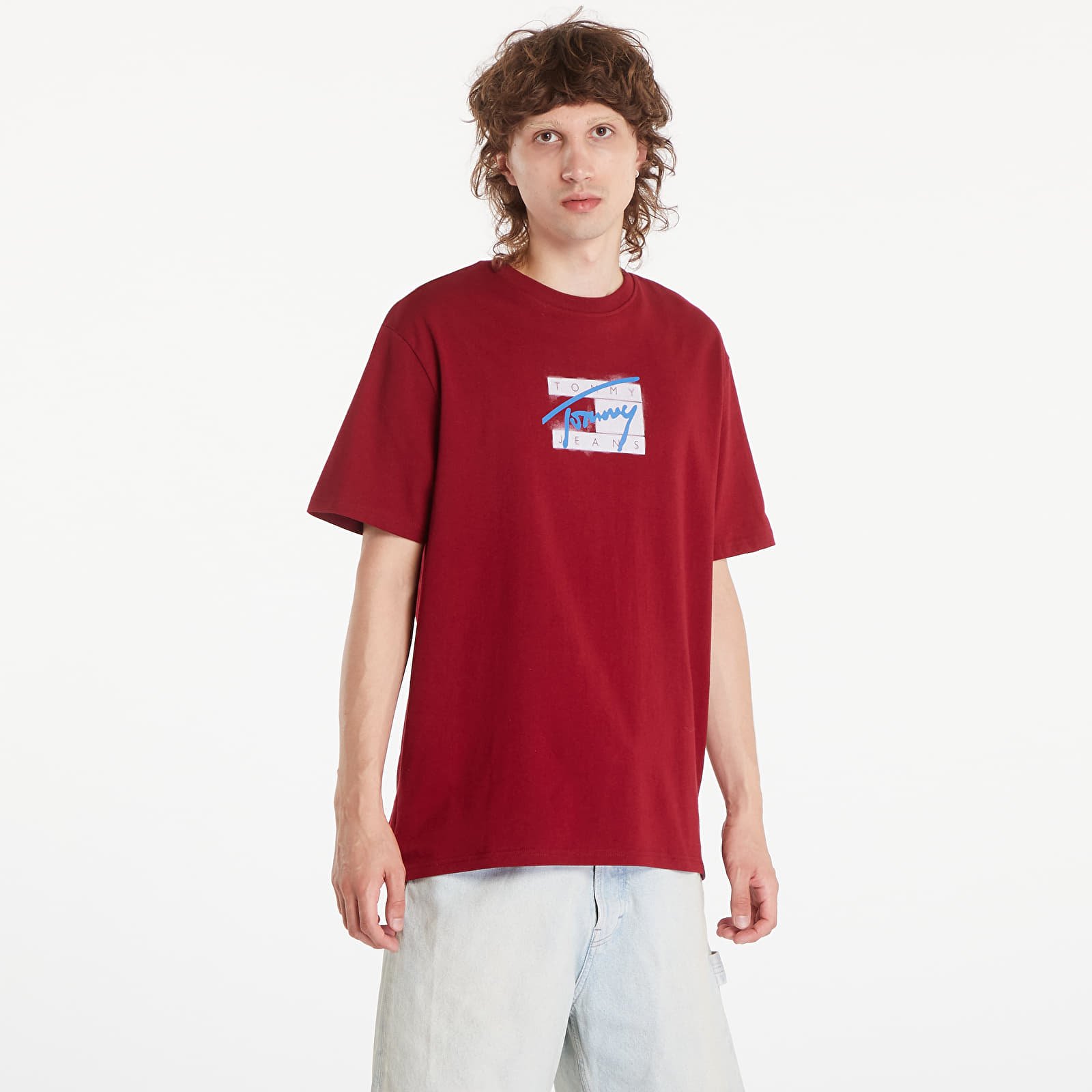 Men's T-shirts Tommy Jeans Regular Street Flag Tee Red Carpet