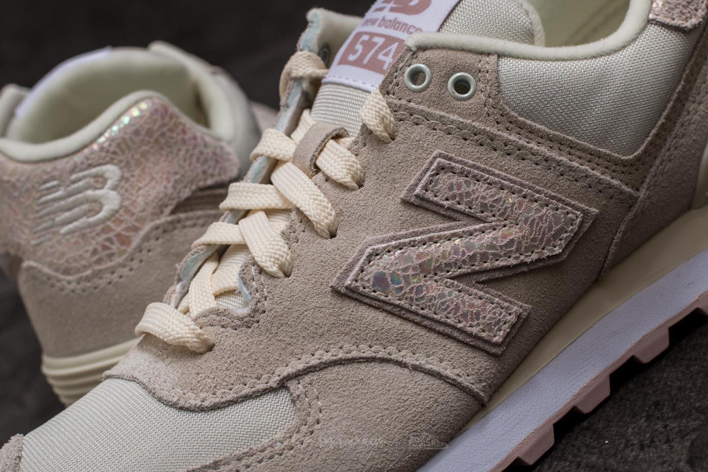 New balance 574 femme beige rose deals