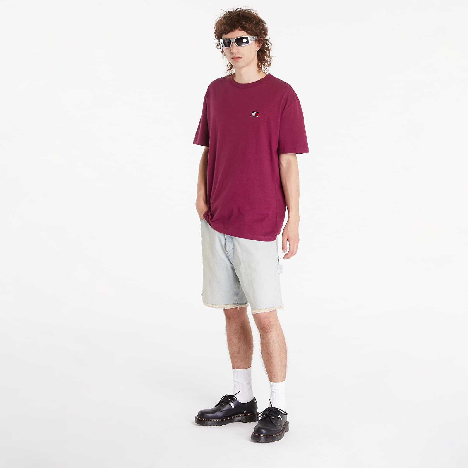 Vyriški marškinėliai Tommy Jeans Regular Badge Tee Valley Grape