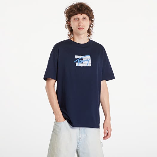 Tommy Jeans Regular Street Flag Tee Dark Night Navy