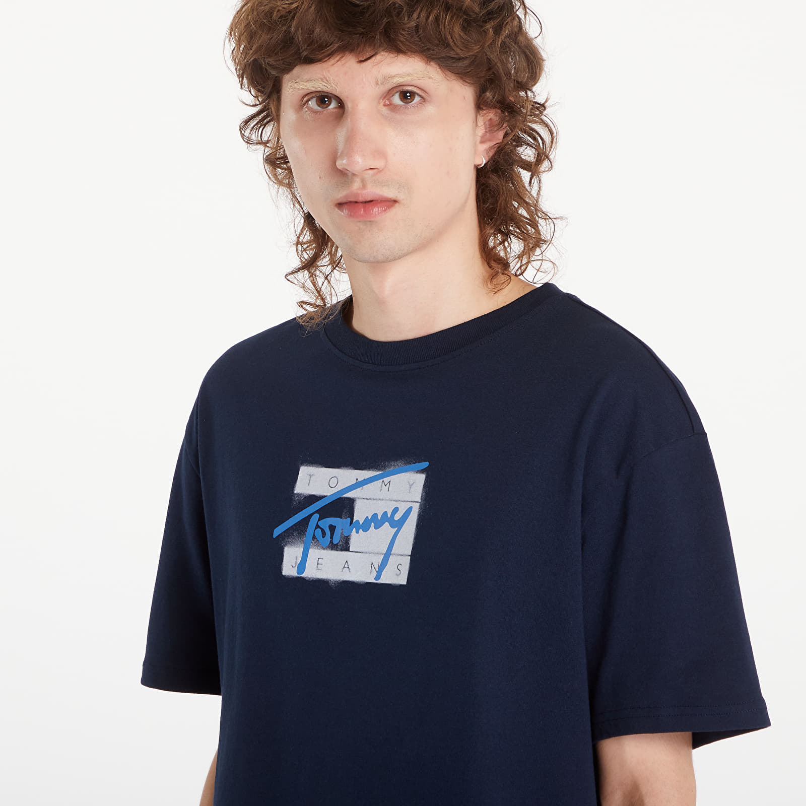 Чоловічі футболки Tommy Jeans Regular Street Flag Tee Dark Night Navy