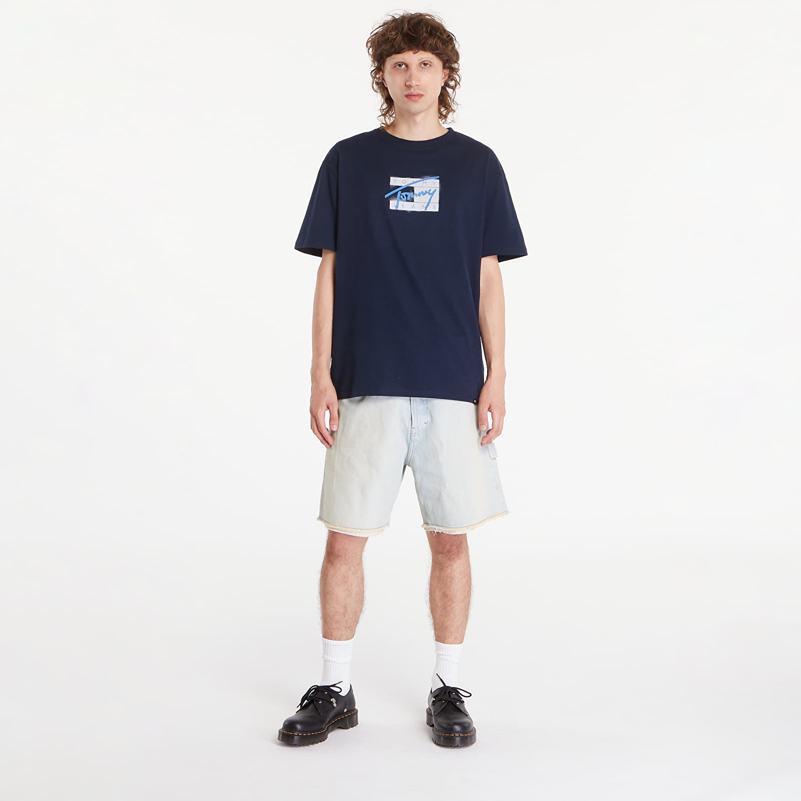 Men's T-shirts Tommy Jeans Regular Street Flag Tee Dark Night Navy