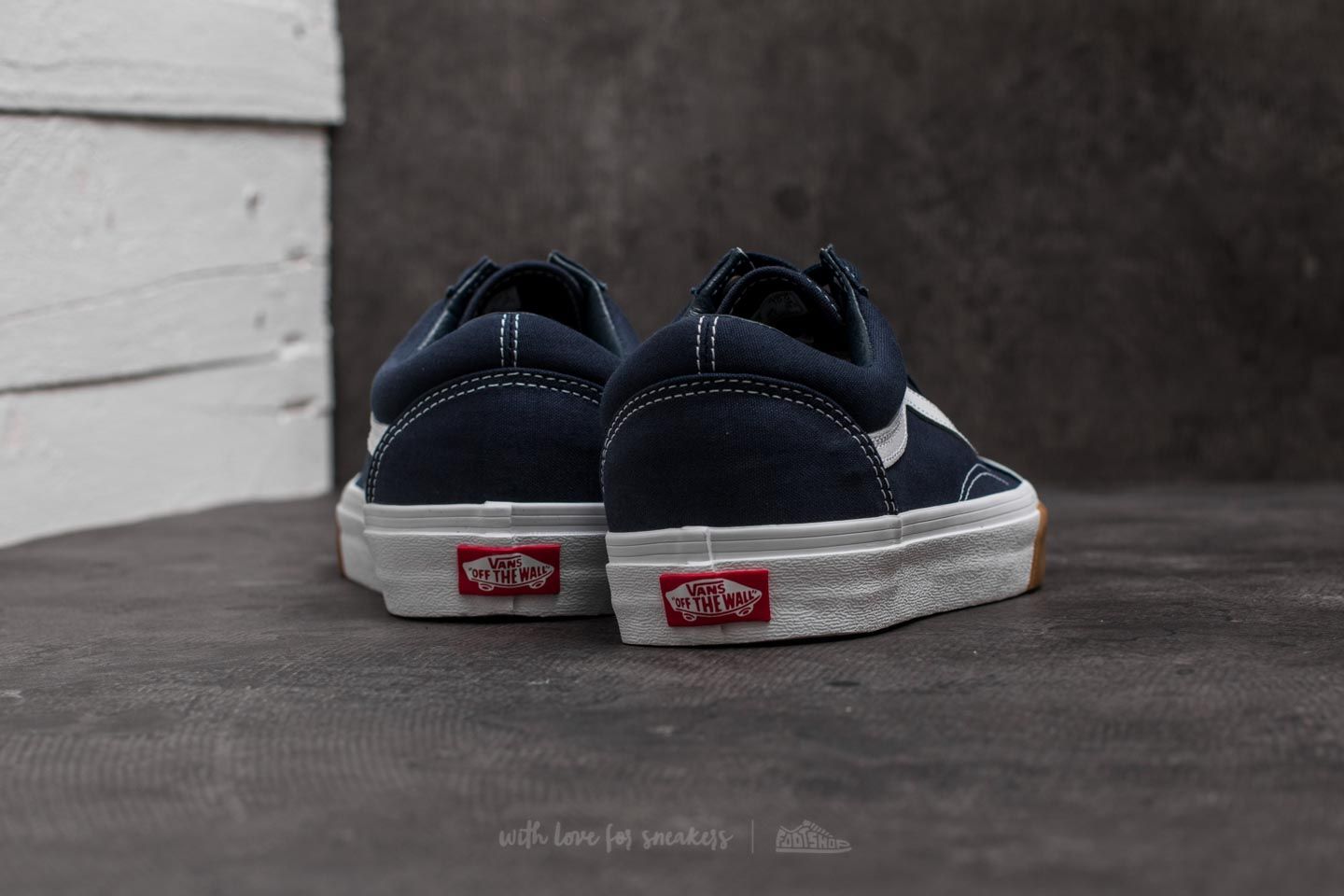 Vans old skool gum bumper clearance dress blue