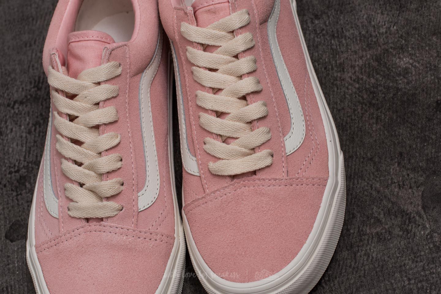 Vans old skool hot sale herringbone lace pink