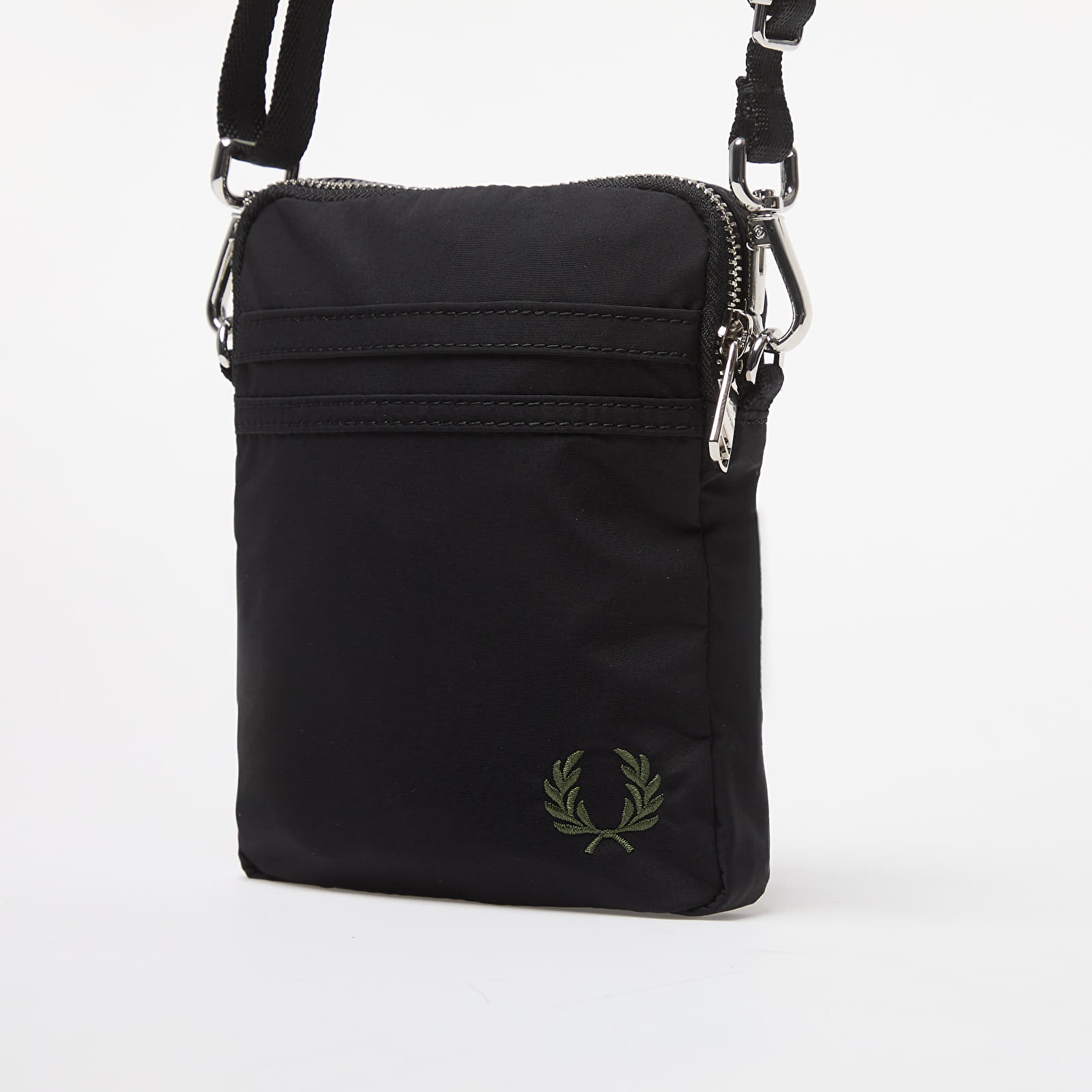 バックパック・リュック FRED PERRY Nylon Twin Tip Backpack 102 CFPU2438282102 CFPU24 Black Textured Nylon Backpack by Fred Perry on Sale