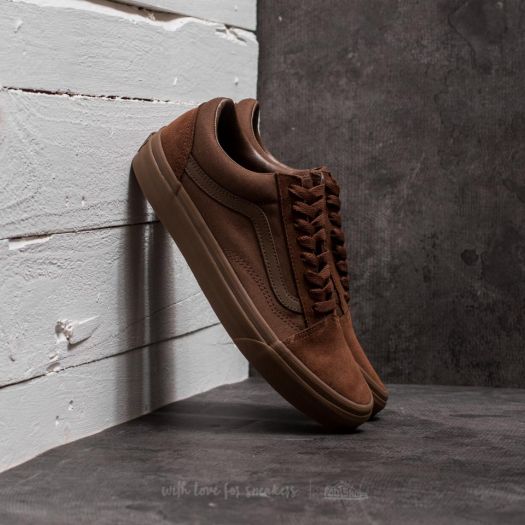 Men s shoes Vans Old Skool Suede Canvas Dark Earth Green
