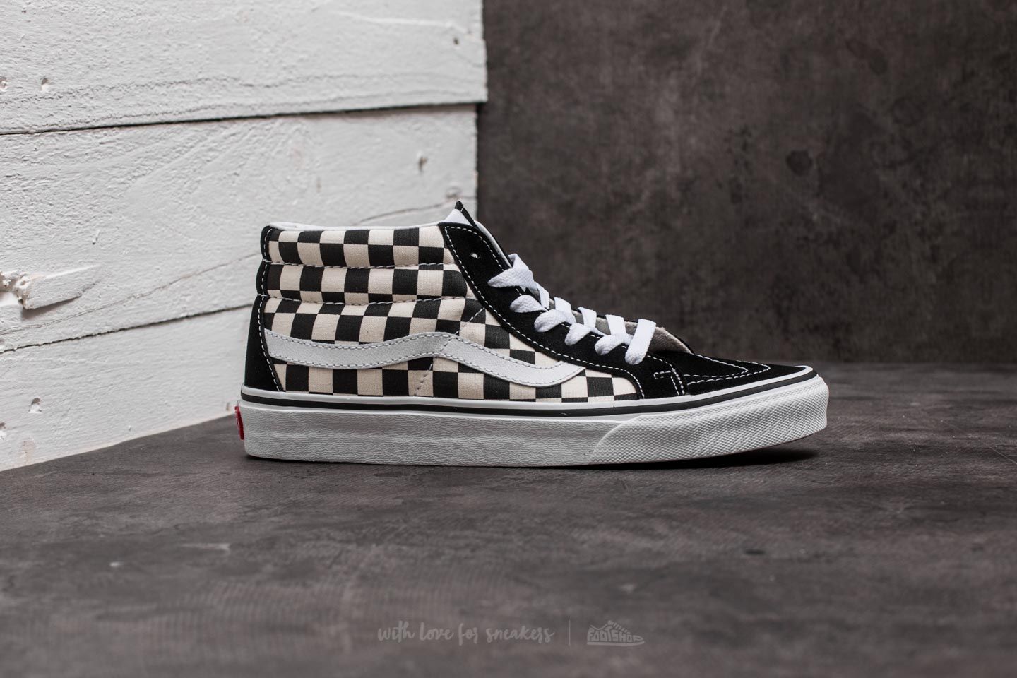 Vans checkerboard sk8 mid hot sale