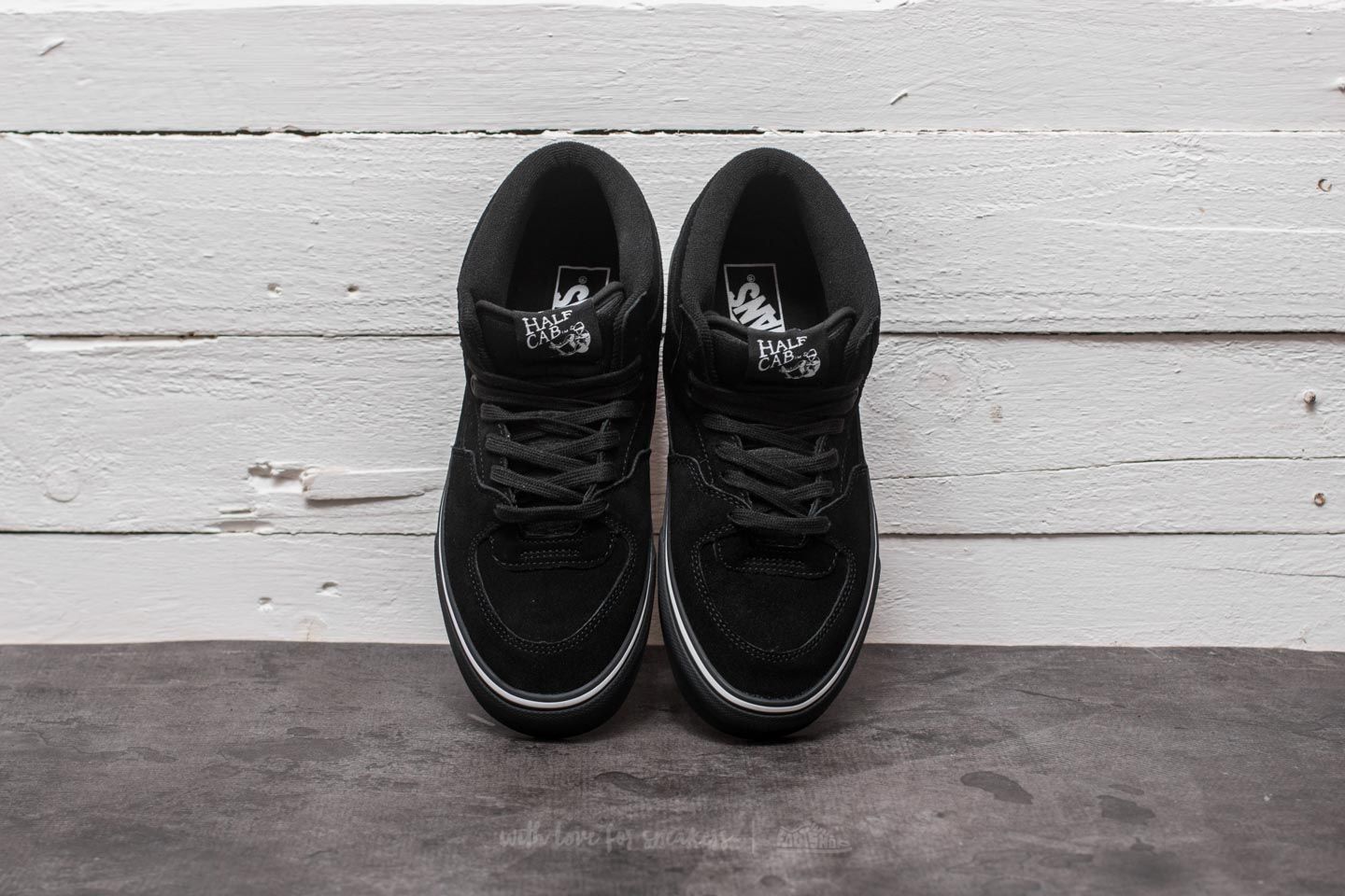 Herenschoenen Vans Half Cab (Suede) Black/ White/ Black