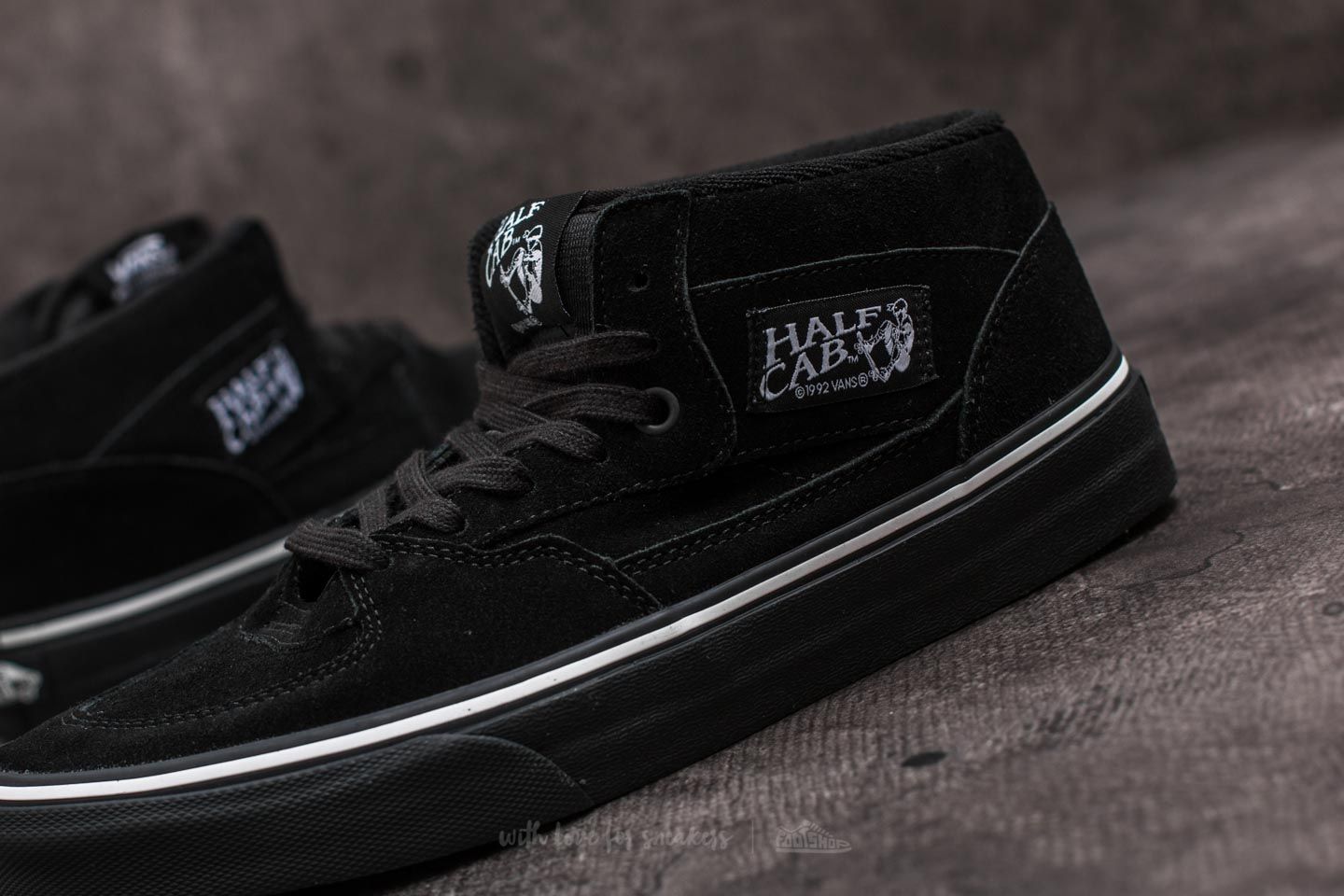 Herenschoenen Vans Half Cab (Suede) Black/ White/ Black
