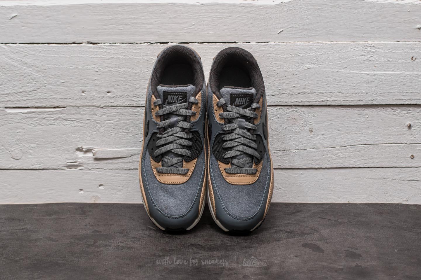 Schuhe Nike Air Max 90 Premium Cool Grey/ Deep Pewter-Mushroom