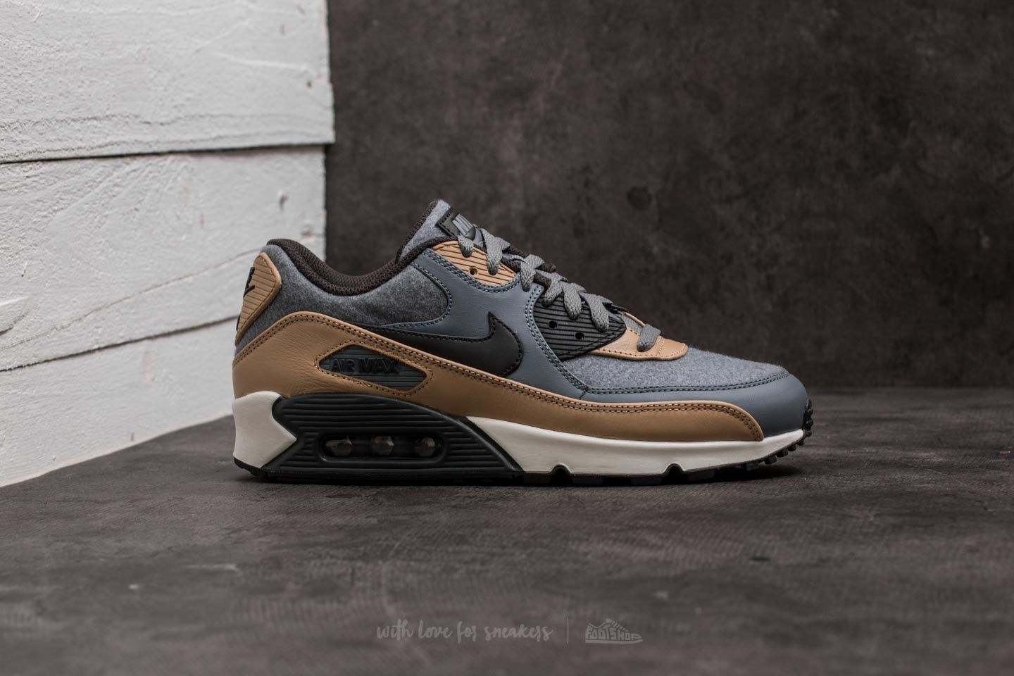Schuhe Nike Air Max 90 Premium Cool Grey Deep Pewter Mushroom Footshop