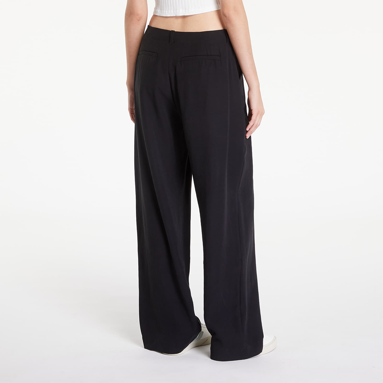 Pants Calvin Klein Jeans Viscose Relaxed Chino Pants Black