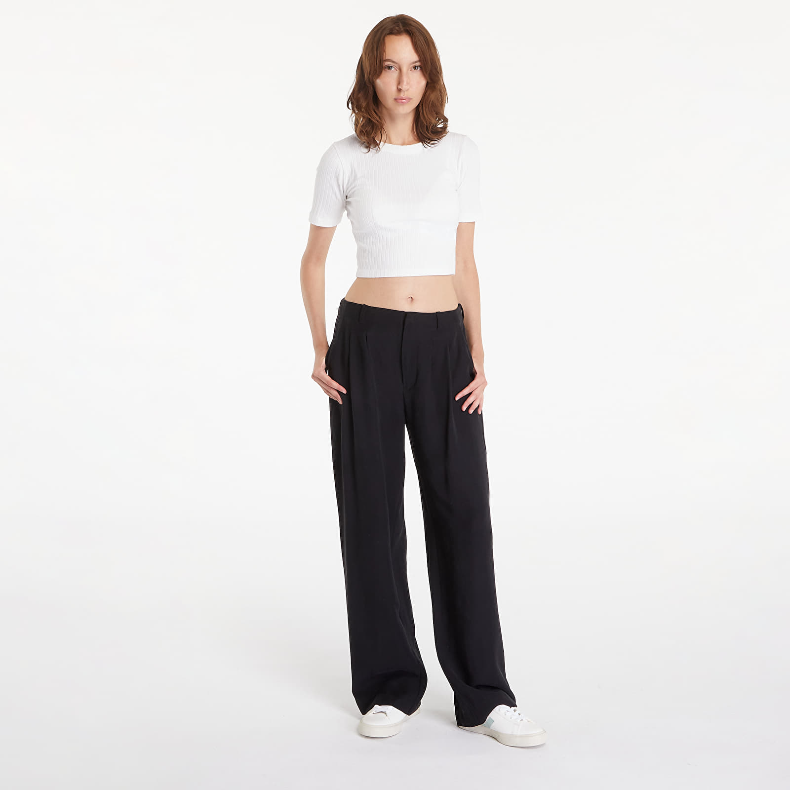 Pants Calvin Klein Jeans Viscose Relaxed Chino Pants Black