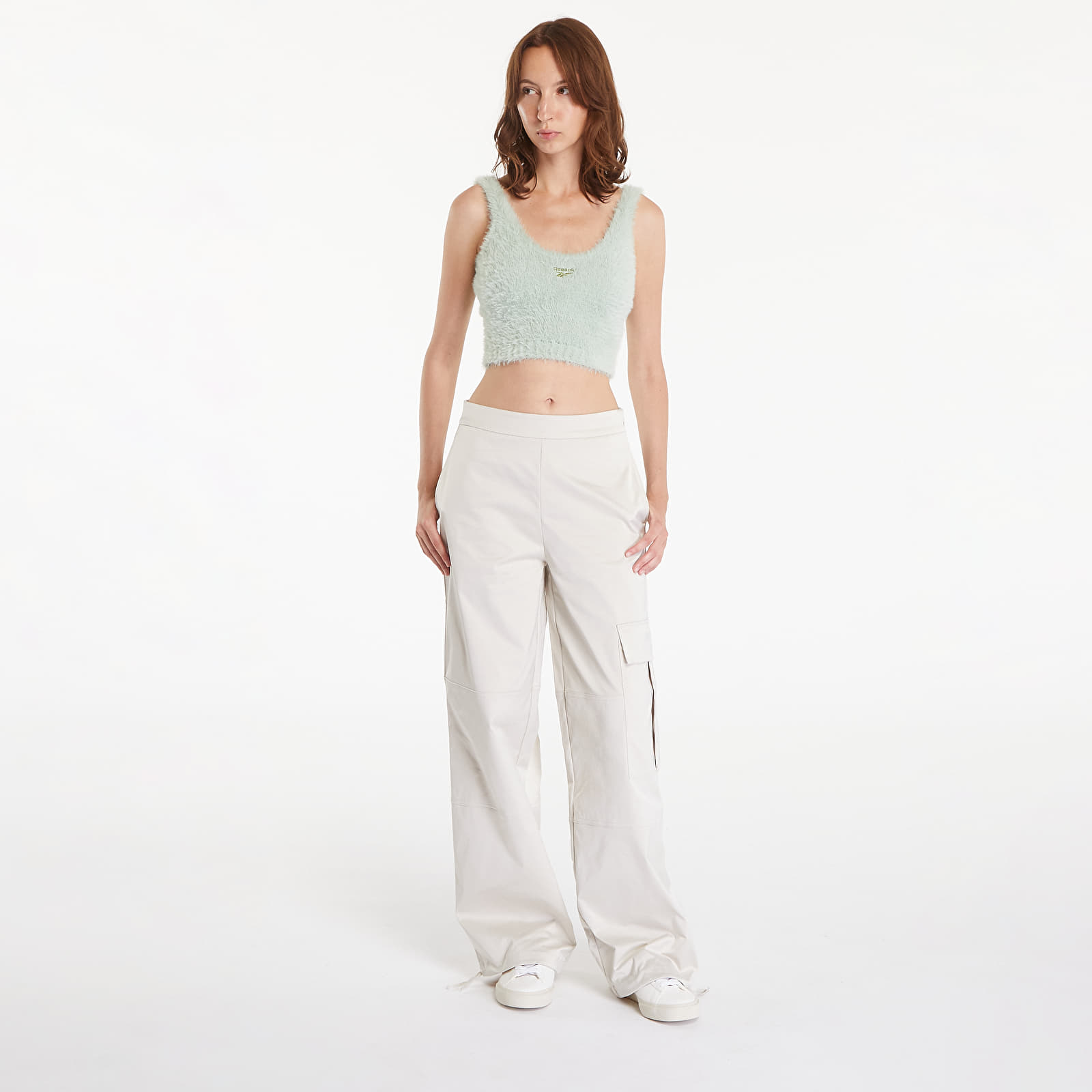 Housut ja farkut Calvin Klein Jeans Satin Cargo Utility Pant Eggshell