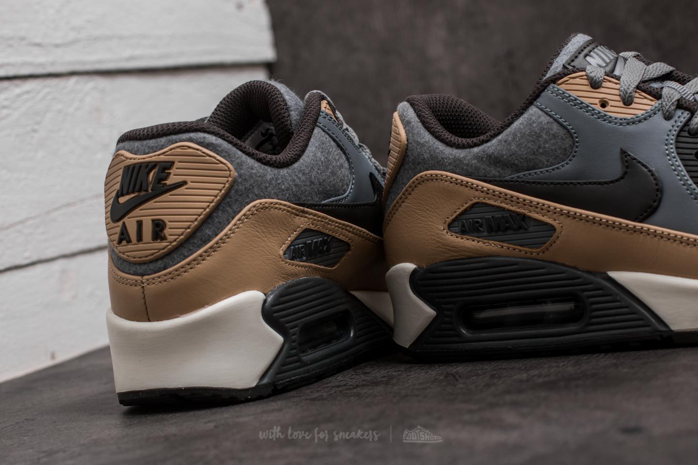 Schuhe Nike Air Max 90 Premium Cool Grey/ Deep Pewter-Mushroom