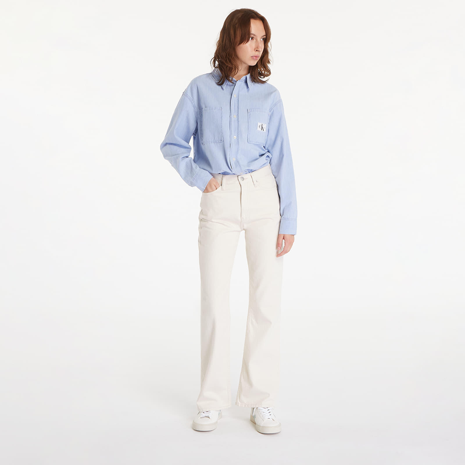 Jeansy Calvin Klein Jeans Authentic Bootcut White