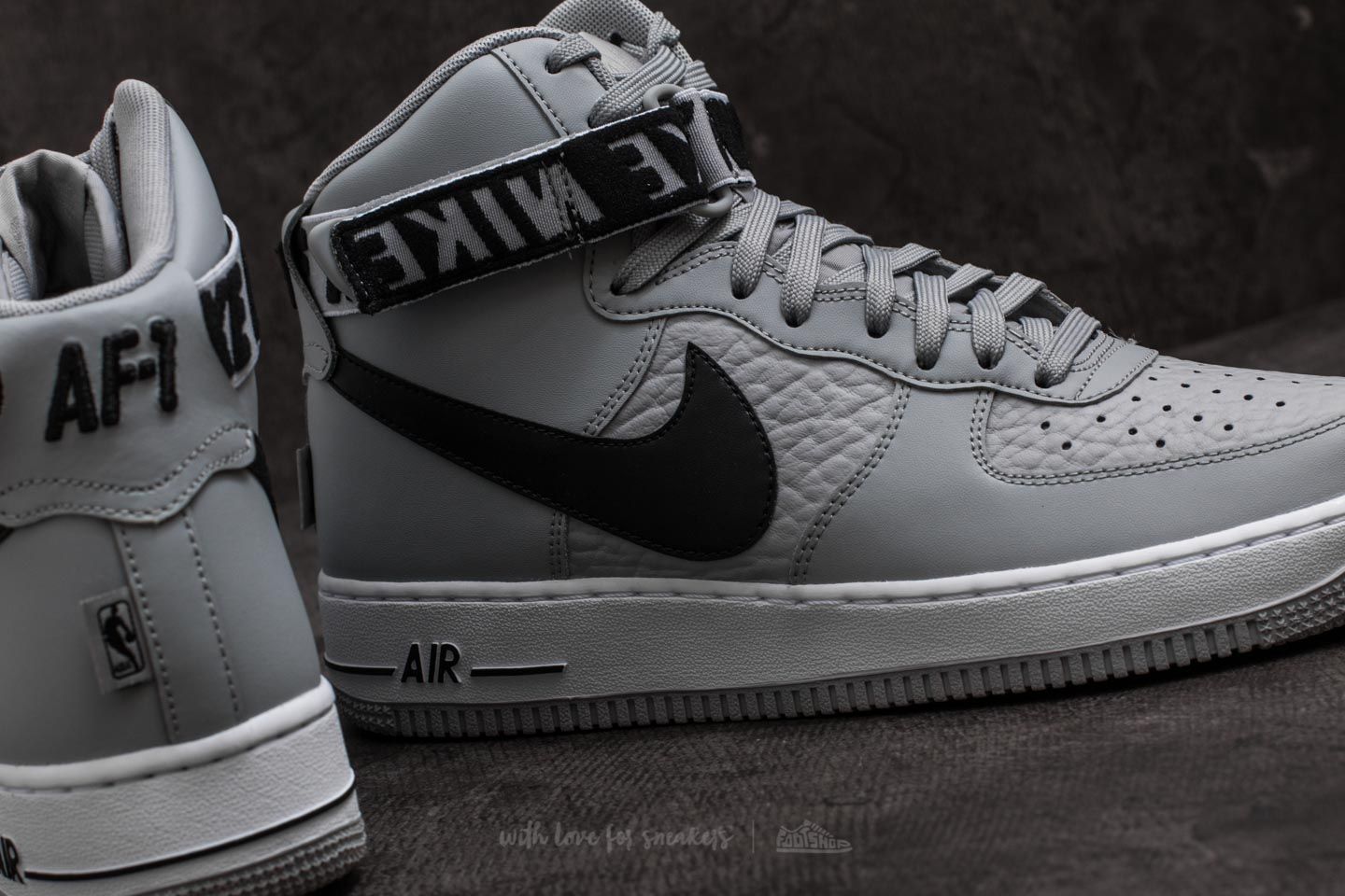 Pánske tenisky a topánky Nike Air Force 1 High '07 Flight Silver/ Black
