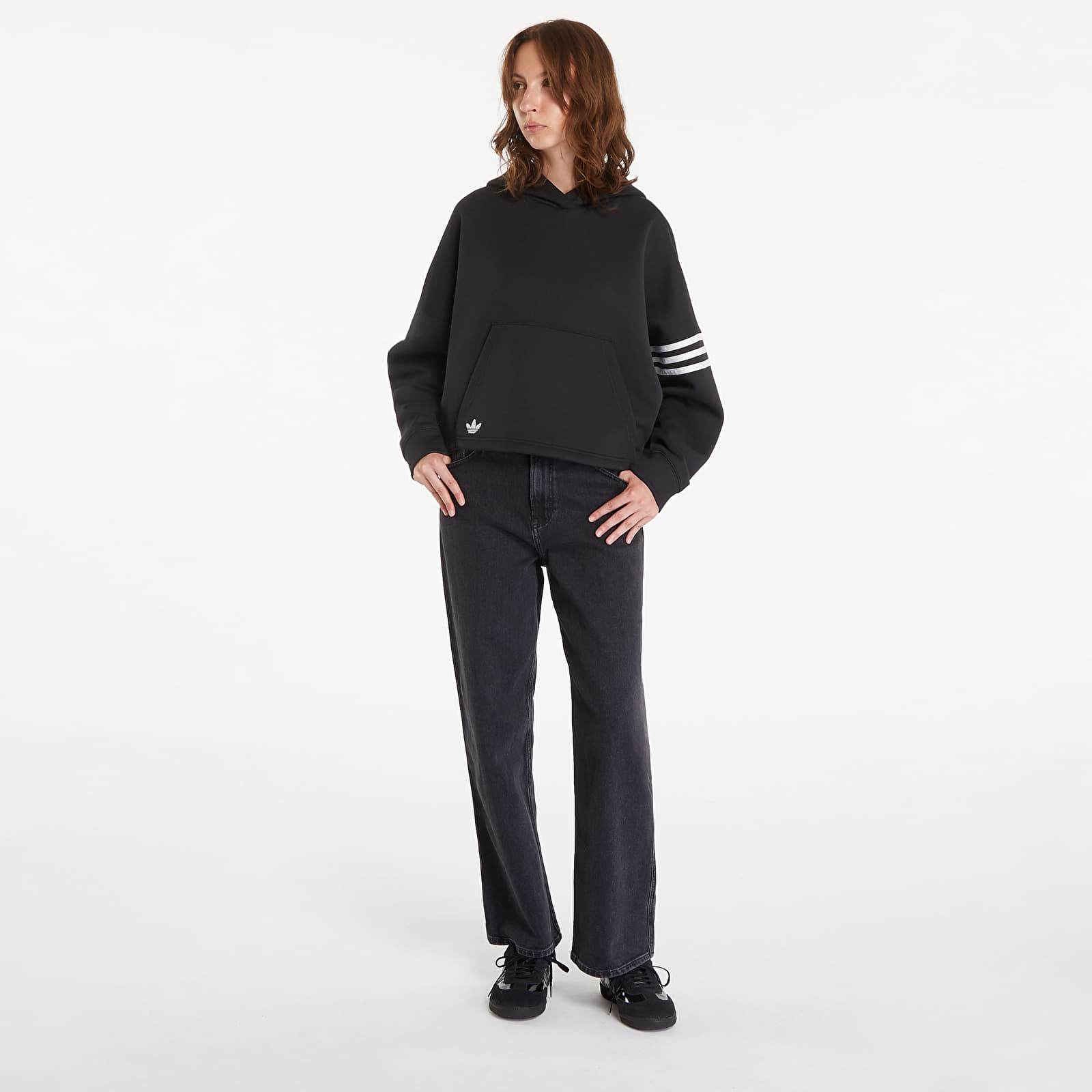 Dámské mikiny adidas Neuclassics Hoodie Black/ Cloud White