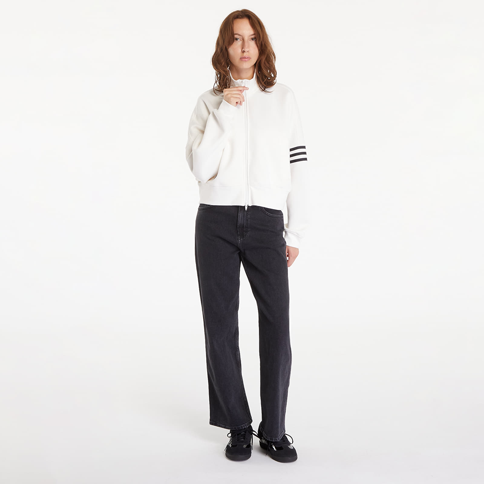 Jakker for kvinner adidas Neuclassics Tracktop Cloud White/ Black