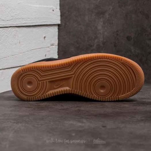 Nike air force 1 '07 prm black black gum suede outlet