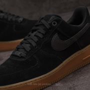nike air force 1 black suede gum sole