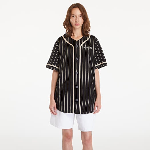 New Era Pinstripe Jersey Black/ Stone